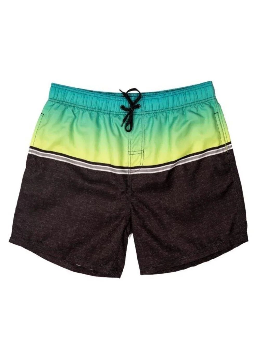 Burnside Men's XL Lime And Black Swim Trunks - New